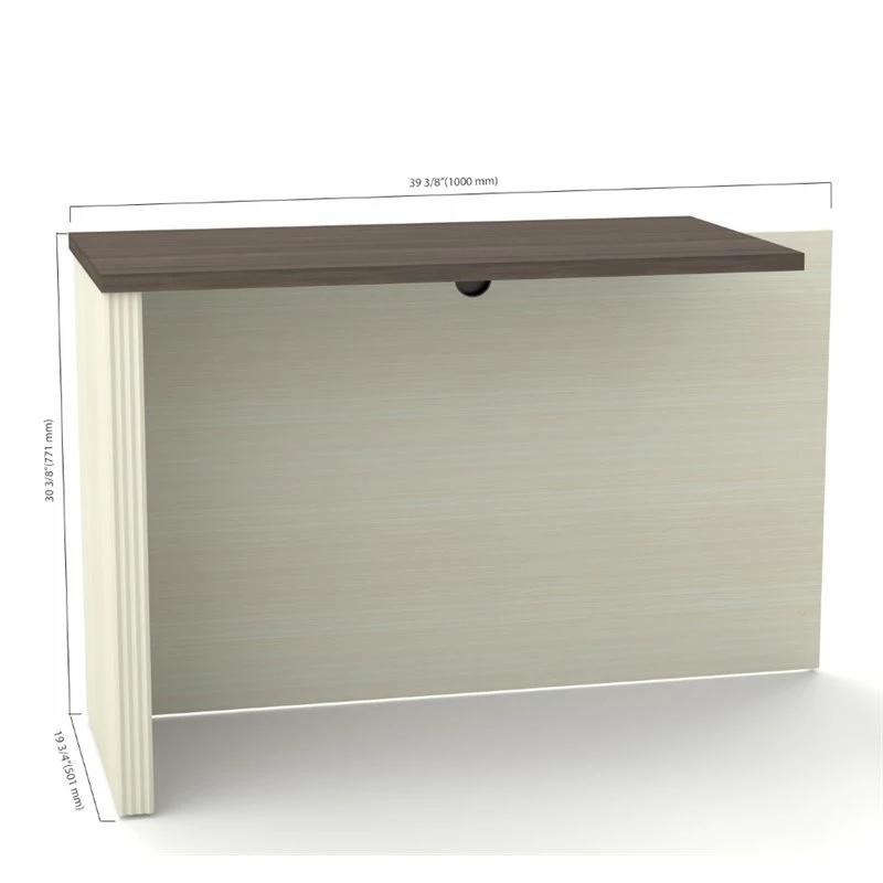 Bestar Prestige Plus Return Table In White Chocolate And Antigua 4 Bestar Prestige Plus Return Table In White Chocolate And Antigua - Image 2