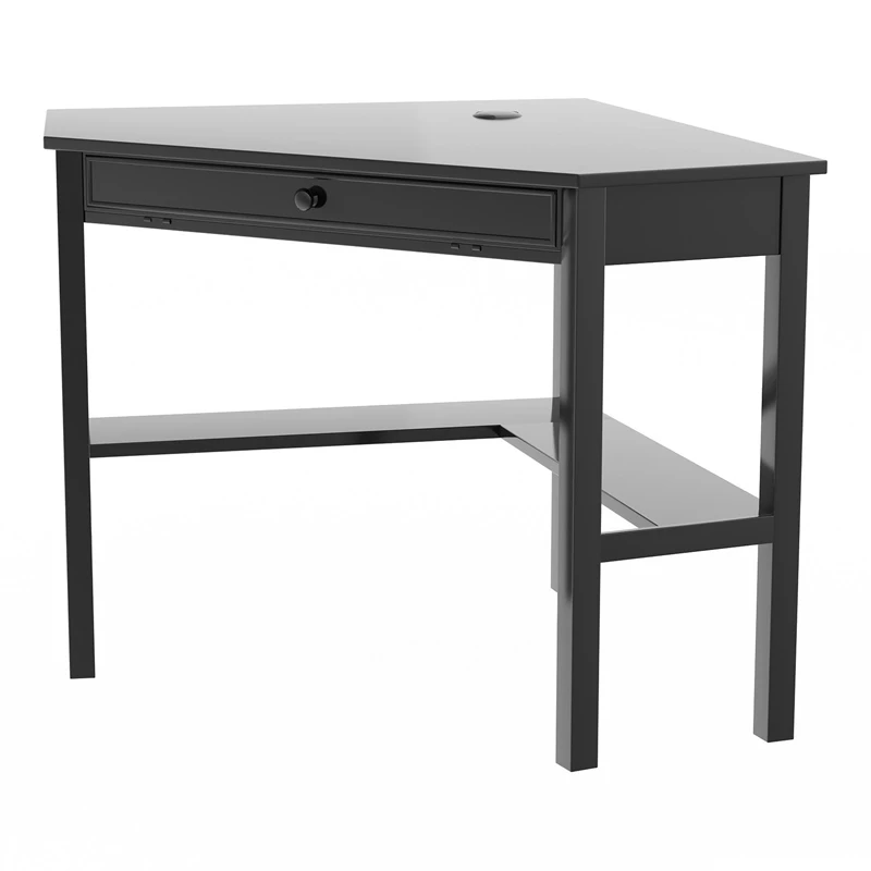 Furniture Of America Jamel Wood 1-Shelf Corner Computer Desk In Black 3 Furniture Of America Jamel Wood 1-Shelf Corner Computer Desk In Black