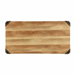 Furniture Of America Jonathan Metal Writing Desk With Casters In Antique Black -CYMAX Sales 1465808 3 L