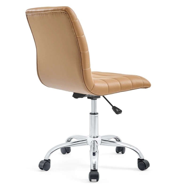 Modway Ripple Modern Vinyl Armless Mid Back Office Chair In Tan 17 Modway Ripple Modern Vinyl Armless Mid Back Office Chair In Tan - Image 15