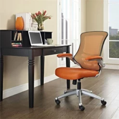 Modway Attainment Modern Style Vinyl Office Chair In Orange Finish 35 Modway Attainment Modern Style Vinyl Office Chair In Orange Finish -CYMAX Sales 1468212 3 L