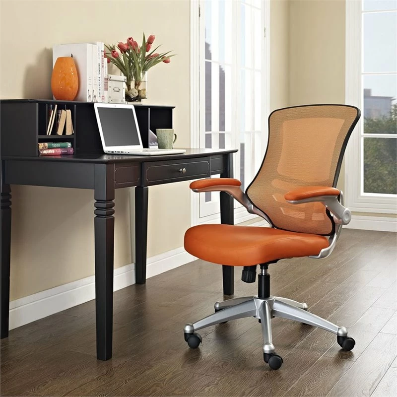 Modway Attainment Modern Style Vinyl Office Chair In Orange Finish 16 Modway Attainment Modern Style Vinyl Office Chair In Orange Finish - Image 14