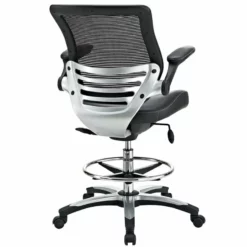 Modway Edge Modern Style Vinyl Drafting Chair In Black Finish -CYMAX Sales 1468215 2 L 1