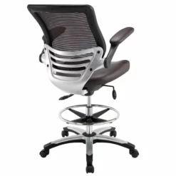 Modway Edge Modern Style Vinyl Drafting Chair In Black Finish -CYMAX Sales 1468216 2 L 1