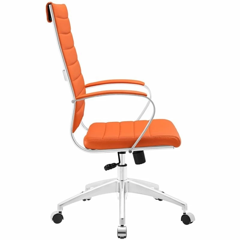 Modway Jive Modern Style Vinyl And Aluminum Highback Office Chair In Terracotta 14 Modway Jive Modern Style Vinyl And Aluminum Highback Office Chair In Terracotta - Image 12