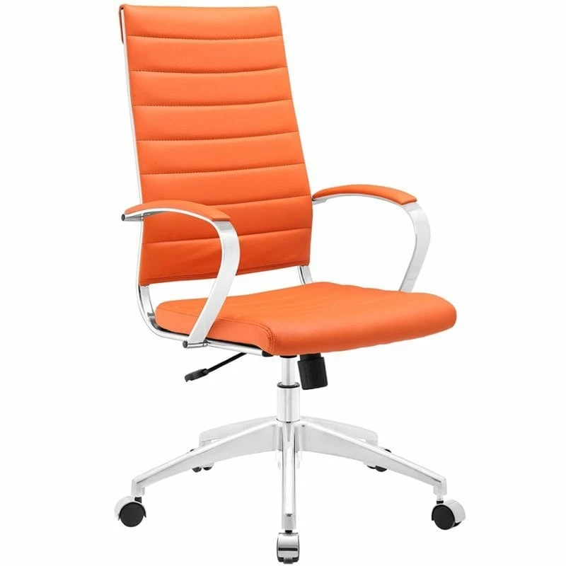 Modway Jive Modern Style Vinyl And Aluminum Highback Office Chair In Terracotta 13 Modway Jive Modern Style Vinyl And Aluminum Highback Office Chair In Terracotta - Image 11