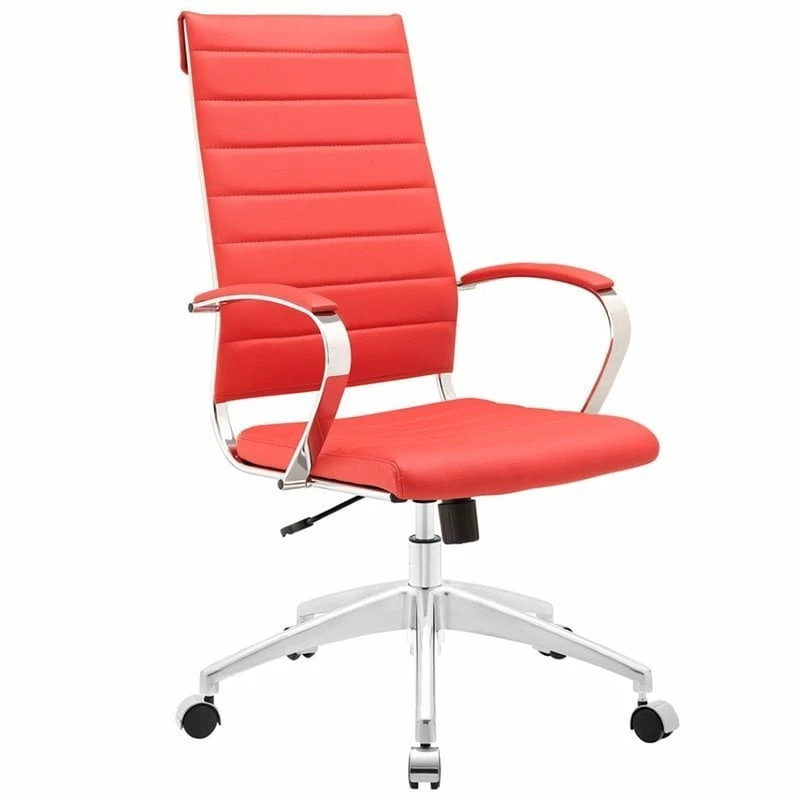 Modway Jive Modern Style Vinyl And Aluminum Highback Office Chair In Terracotta 3 Modway Jive Modern Style Vinyl And Aluminum Highback Office Chair In Terracotta