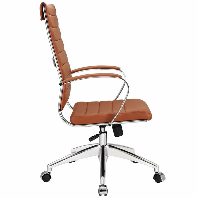 Modway Jive Modern Style Vinyl And Aluminum Highback Office Chair In Terracotta 9 Modway Jive Modern Style Vinyl And Aluminum Highback Office Chair In Terracotta - Image 7