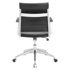 Modway Jive Modern Mid Back Vinyl & Aluminum Office Chair In Gray/Chrome 26 Modway Jive Modern Mid Back Vinyl & Aluminum Office Chair In Gray/Chrome -CYMAX Sales 1468235 4 L