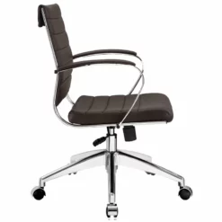 Modway Jive Modern Mid Back Vinyl & Aluminum Office Chair In Gray/Chrome 33 Modway Jive Modern Mid Back Vinyl & Aluminum Office Chair In Gray/Chrome -CYMAX Sales 1468236 1 L