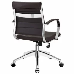 Modway Jive Modern Mid Back Vinyl & Aluminum Office Chair In Gray/Chrome 34 Modway Jive Modern Mid Back Vinyl & Aluminum Office Chair In Gray/Chrome -CYMAX Sales 1468236 2 L