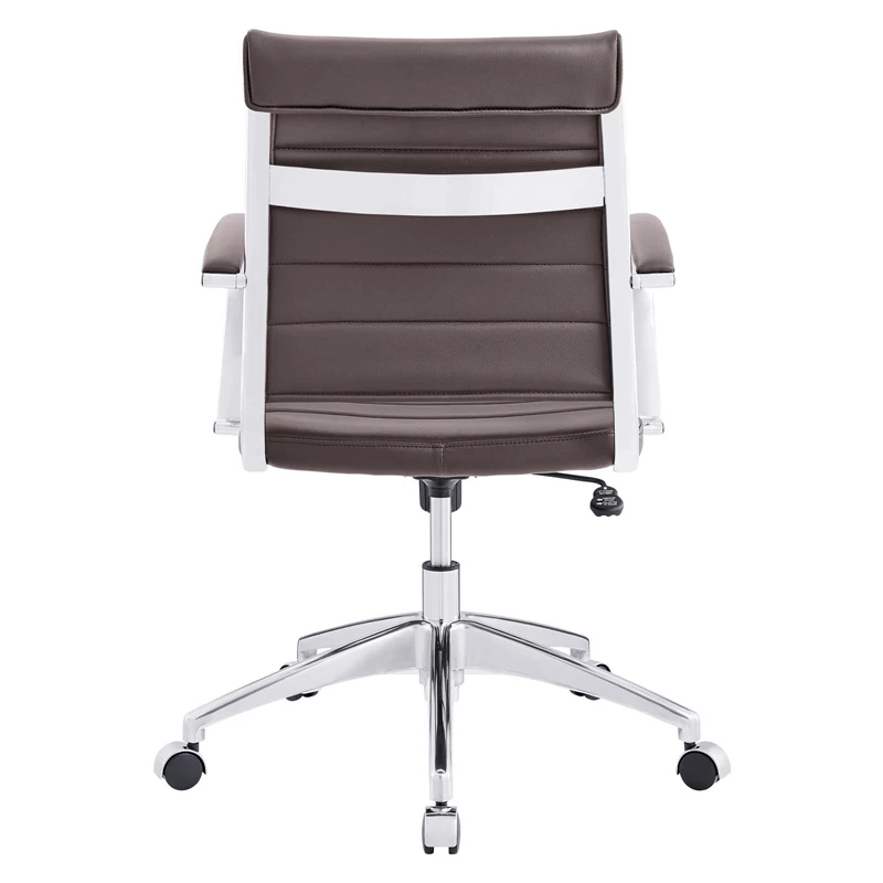 Modway Jive Modern Mid Back Vinyl & Aluminum Office Chair In Gray/Chrome 17 Modway Jive Modern Mid Back Vinyl & Aluminum Office Chair In Gray/Chrome - Image 15
