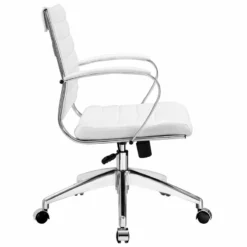 Modway Jive Modern Mid Back Vinyl & Aluminum Office Chair In Gray/Chrome 28 Modway Jive Modern Mid Back Vinyl & Aluminum Office Chair In Gray/Chrome -CYMAX Sales 1468241 1 L