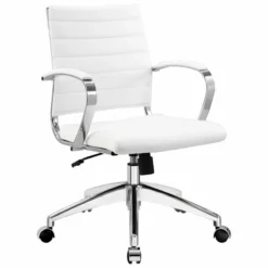 Modway Jive Modern Mid Back Vinyl & Aluminum Office Chair In Gray/Chrome 27 Modway Jive Modern Mid Back Vinyl & Aluminum Office Chair In Gray/Chrome -CYMAX Sales 1468241 L
