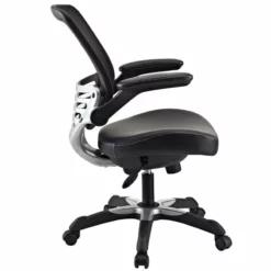 Modway Edge Modern Style Leatherette Office Chair - Black Finish -CYMAX Sales 1468261 1 L 1