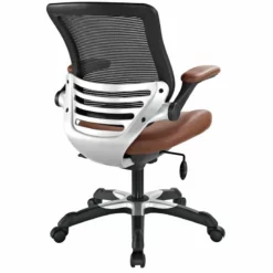 Modway Edge Modern Style Leatherette Office Chair - Black Finish -CYMAX Sales 1468266 3 L 1