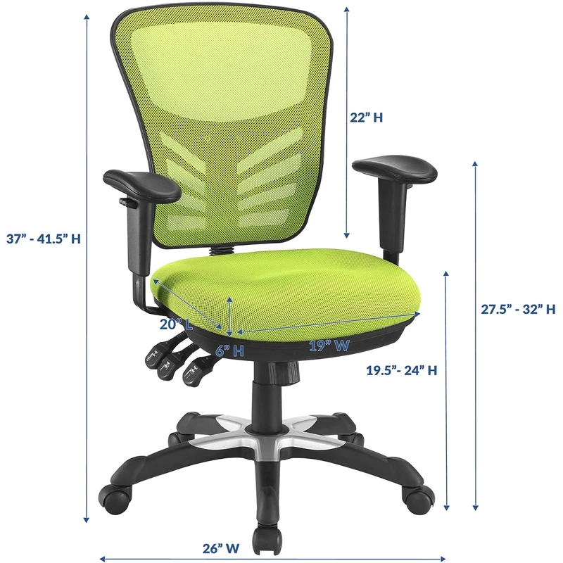 Modway Articulate Modern Mesh And Fabric Office Chair In Red Finish 8 Modway Articulate Modern Mesh And Fabric Office Chair In Red Finish - Image 6