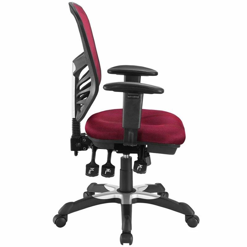 Modway Articulate Modern Mesh And Fabric Office Chair In Red Finish 10 Modway Articulate Modern Mesh And Fabric Office Chair In Red Finish - Image 8