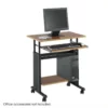 Safco MÜV 28" Height Adjustable Metal / Wood Workstation In Cherry 1 Safco MÜV 28" Height Adjustable Metal / Wood Workstation In Cherry -CYMAX Sales 15124 L