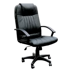 ACME Jason Bonded Leather Pneumatic Lift Office Chair In Black