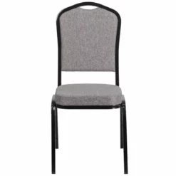 Flash Furniture Fabric Banquet Chair In Black And Gray -CYMAX Sales 1521690 3 L