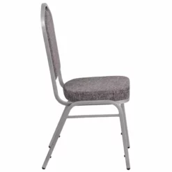 Flash Furniture Fabric Banquet Stack Chair In Silver And Herringbone -CYMAX Sales 1521693 1 L