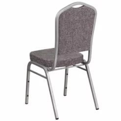 Flash Furniture Fabric Banquet Stack Chair In Silver And Gray -CYMAX Sales 1521693 2 L 2