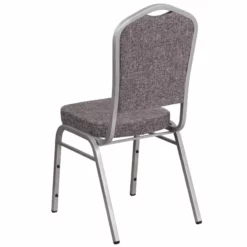 Flash Furniture Fabric Banquet Stack Chair In Silver And Herringbone -CYMAX Sales 1521693 2 L