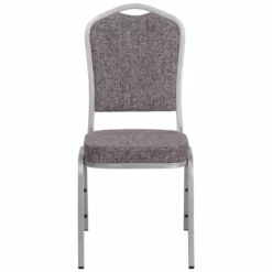 Flash Furniture Fabric Banquet Stack Chair In Silver And Herringbone -CYMAX Sales 1521693 3 L