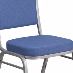Flash Furniture Fabric Banquet Stack Chair In Silver And Navy Blue -CYMAX Sales 1521697 11 L 1