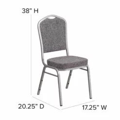 Flash Furniture Fabric Banquet Stack Chair In Silver And Navy Blue -CYMAX Sales 1521697 4 L 1