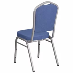 Flash Furniture Fabric Banquet Stack Chair In Silver And Navy Blue -CYMAX Sales 1521697 5 L 1