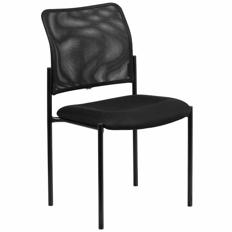Flash Furniture Mesh Stacking Side Chair In Black 3 Flash Furniture Mesh Stacking Side Chair In Black