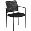 Flash Furniture Mesh Stacking Side Arm Chair In Black 1 Flash Furniture Mesh Stacking Side Arm Chair In Black -CYMAX Sales 1521816 L