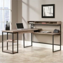 Pemberly Row L Shaped Computer Desk In Salt Oak