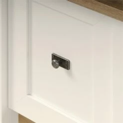 Pemberly Row Contemporary Wood Home Office Desk In Soft White/Oak 18 Pemberly Row Contemporary Wood Home Office Desk In Soft White/Oak -CYMAX Sales 1529947 15 L