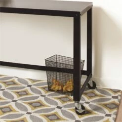 Hirsh Ready-to-assemble 48-inch Wide Mobile Metal Desk Black 25 Hirsh Ready-to-assemble 48-inch Wide Mobile Metal Desk Black -CYMAX Sales 1544633 5 L