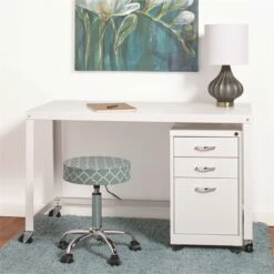 Hirsh Ready-to-assemble 48-inch Wide Mobile Metal Desk Black 39 Hirsh Ready-to-assemble 48-inch Wide Mobile Metal Desk Black -CYMAX Sales 1544634 1 L