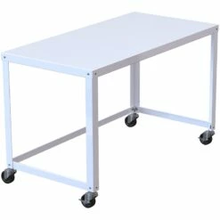 Hirsh Ready-to-assemble 48-inch Wide Mobile Metal Desk Black 38 Hirsh Ready-to-assemble 48-inch Wide Mobile Metal Desk Black -CYMAX Sales 1544634 8 L
