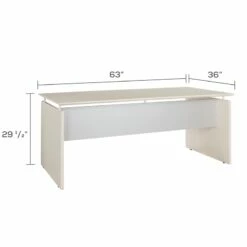 Mayline Medina Series 63" Computer Desk In Sea Salt -CYMAX Sales 1558022 3 L