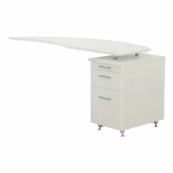 Mayline Medina Series 63" Curved Desk Return With Right Pedestal