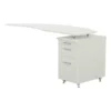Mayline Medina Series 63" Curved Desk Return With Left Pedestal