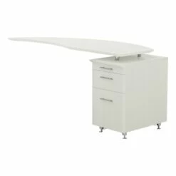 Mayline Medina Series 63" Curved Desk Return With Left Pedestal