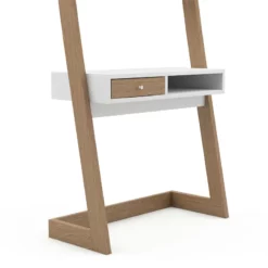 Furniture Of America Lazlo Wood Writing Desk With Shelves In Weathered White -CYMAX Sales 1565633 6 L