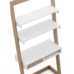 Furniture Of America Lazlo Wood Writing Desk With Shelves In Weathered White -CYMAX Sales 1565633 7 L