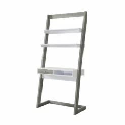 Furniture Of America Lazlo Wood Writing Desk With Shelves In Weathered White -CYMAX Sales 1565667 1 L