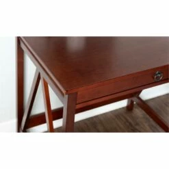 Bowery Hill Transitional Wood Writing Desk In Antique Tobacco Brown 25 Bowery Hill Transitional Wood Writing Desk In Antique Tobacco Brown -CYMAX Sales 1565758 10 L