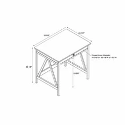 Bowery Hill Transitional Wood Writing Desk In Antique Tobacco Brown 29 Bowery Hill Transitional Wood Writing Desk In Antique Tobacco Brown -CYMAX Sales 1565758 14 L