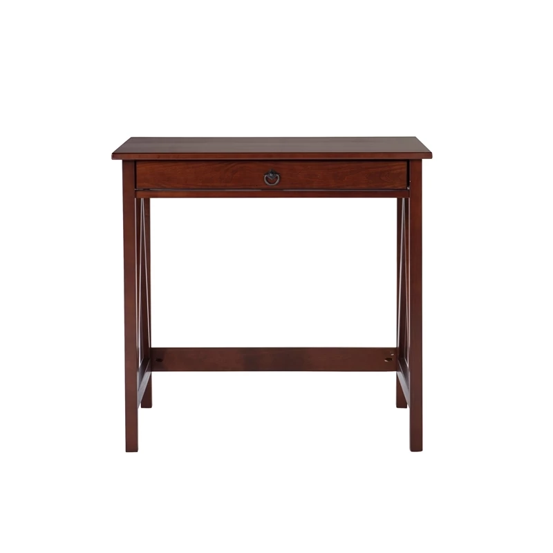 Bowery Hill Transitional Wood Writing Desk In Antique Tobacco Brown 5 Bowery Hill Transitional Wood Writing Desk In Antique Tobacco Brown - Image 3