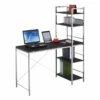 Scranton & Co Contemporary Wood/Steel Computer Desk In Black/Chrome -CYMAX Sales 1566941 1 L